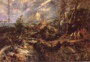Peter Paul Rubens, Stormy lanscape with Philemon and Baucis